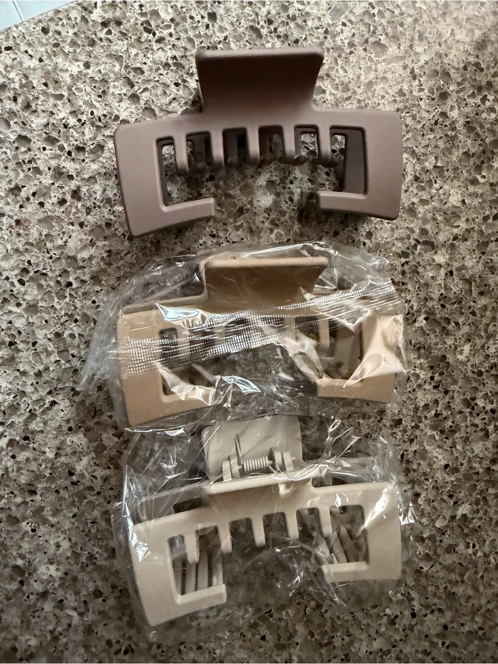 Hair clips for a baseball hat - Taupe, Beige & Cream